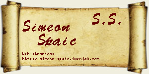 Simeon Spaić vizit kartica